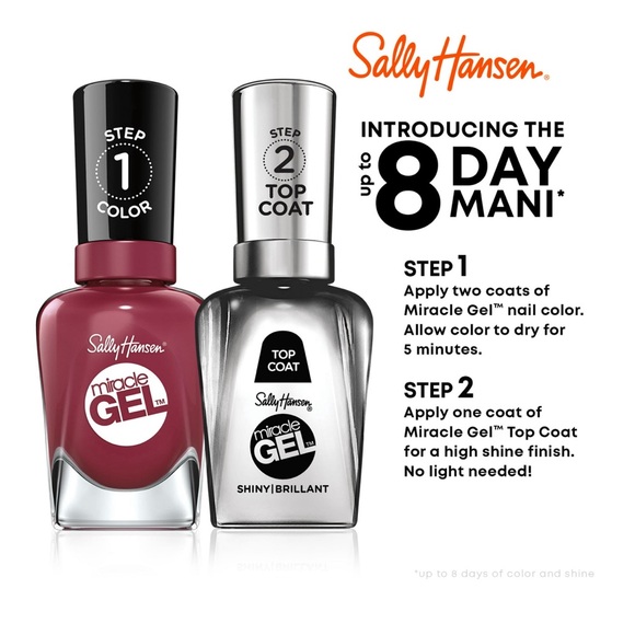 NWT Sally Hansen Miracle Gel Nail Polish Seariously Cool .5 oz Below $15 Retail - Picture 5 of 5